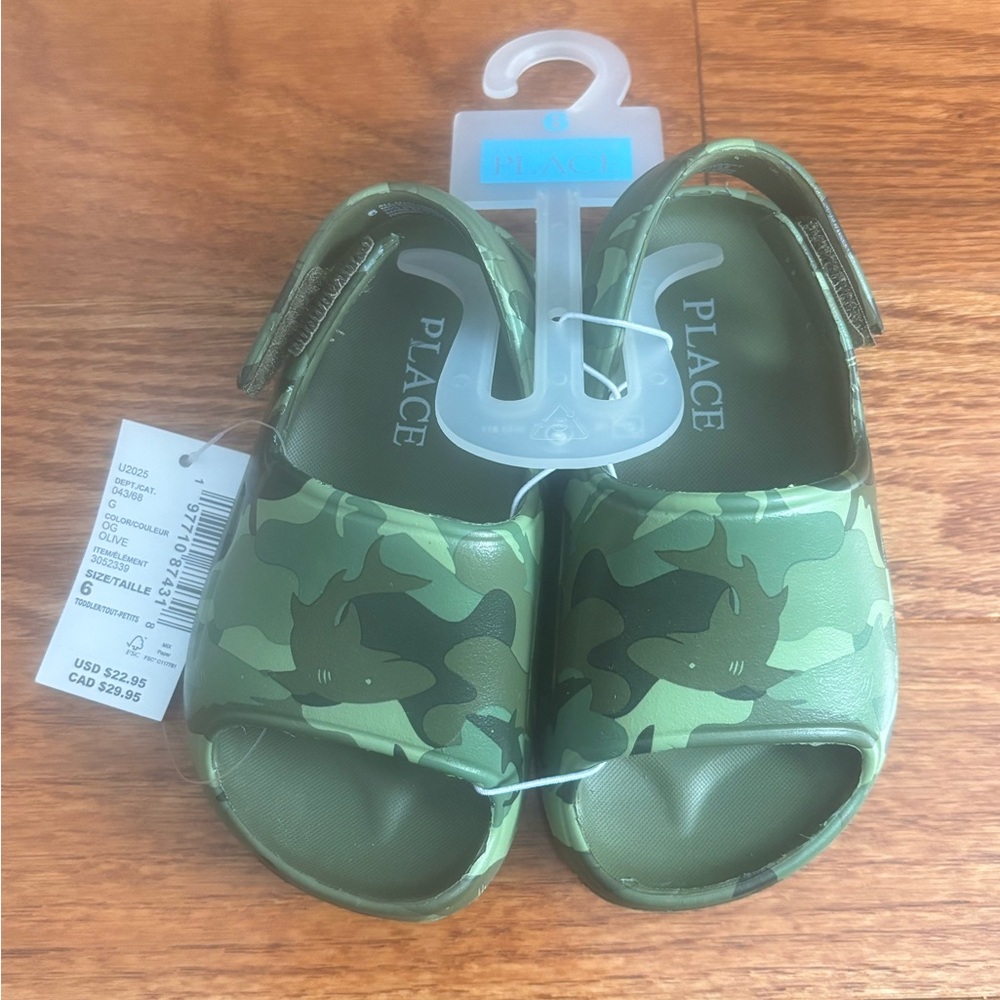 The Children's Place Green Slide Sandals